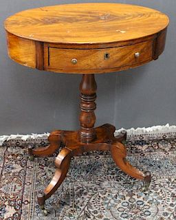 Antique European Side Table, Footed