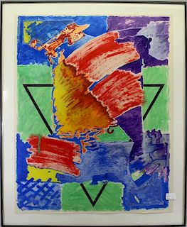 Signed '88 Abstract Mixed Media Painting