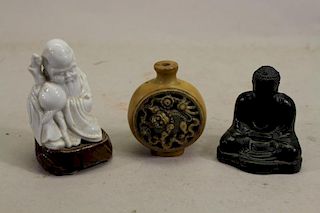 (3) Chinese Articles, 2 figures, One Snuff Bottle
