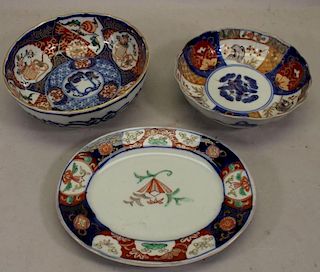 (3) Japanese Imari Porcelain Dishes