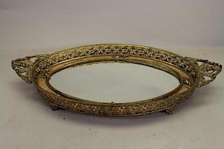 Early, 20th C Full Galleried Mirrored Tray