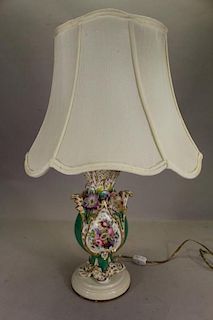 Antique French Porcelain Table Lamp