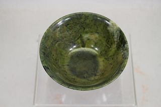 Spinach Colored Translucent Stone Bowl