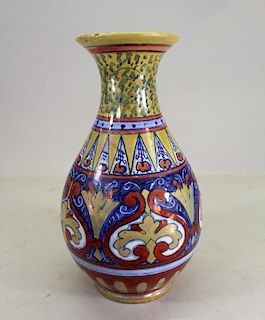 Vintage Italian Glazed Pottery Vase