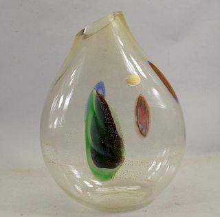 Murano Style, Multicolored Glass Vase
