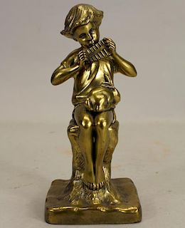Antique Gilt Bronze Boy Figure