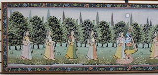 20th C. Painting of Wedding Procession, India