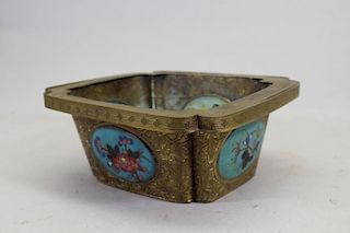 Chinese Bronze/Cloisonne Inset Box