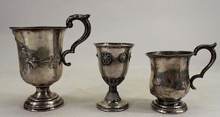 (3) Assorted Sterling Silver Cups