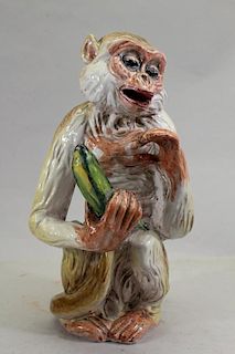 Italian Glazed Terracotta Monkey