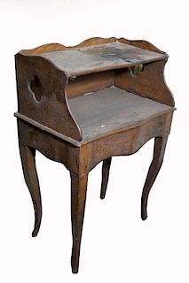 Antique 2-tiered Wooden Desk