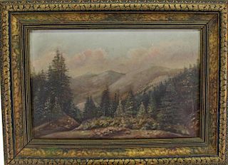 American School, Early 20th C. Mountain Landscape