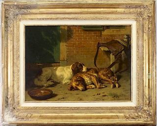 Conradyn Cunaeus (1828 - 1895) Spaniels