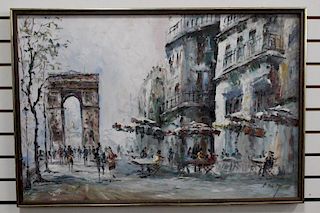 Randall Davey - Paris Street Scene