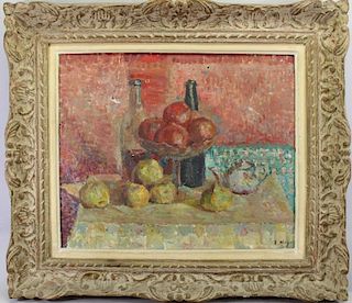Signed, French School Still Life of Fruit