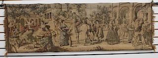 Vintage European Tapestry of a Procession