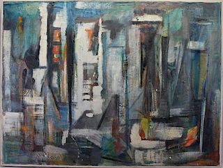 Large 20th C. Abstract Oil/Canvas