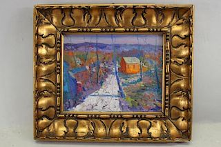 Signed, New Hope Impressionist "Back Road in PA"
