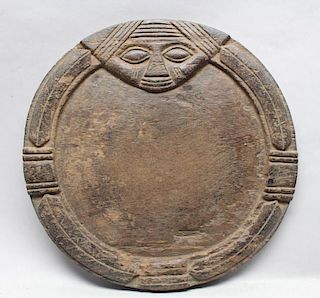 Early 20th C. Yoruba Divination Tray w/ Eshu Face