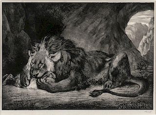 Eugène Delacroix (French, 1798-1863)  Lion de L'Atlas