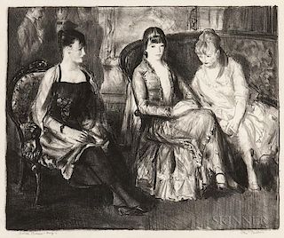 George Bellows (American, 1882-1925)  Elsie, Emma and Marjorie, Second Stone