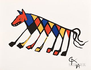 Alexander Calder (American, 1898-1976)  Five Plates from the Suite Flying Colors  :  Beastie  Skybird  Friendship  Skyswirl