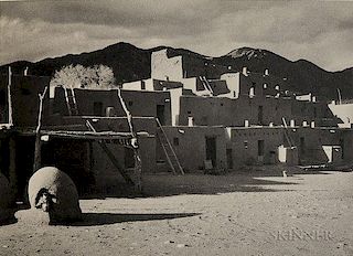 After Ansel Adams (American, 1902-1984)  Taos Pueblo