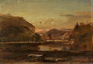 Samuel Lancaster Gerry (American, 1813-1891)  Mountain Landscape with Foreground Lake