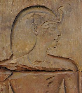 Joseph Lindon Smith (American, 1863-1950)  Painted Copy of an Egyptian Relief: A Prince