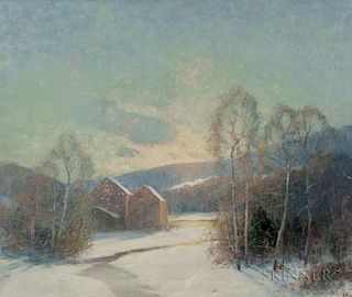Ernest Albert (American, 1857-1946)  Some Old Red Barns
