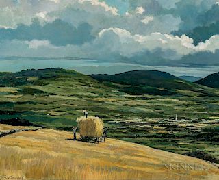 Eric Sloane (American, 1905-1985)  Hay Harvest, Late Summer