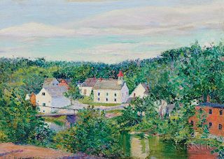 Lilla Cabot Perry (American, 1848-1933)    Cottages, Spring