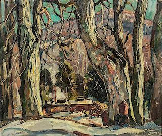 William Lester Stevens (American, 1888-1969)  Winter in the Woods