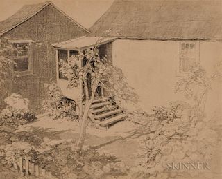 Lilian Westcott Hale (American, 1881-1963)  Kitchen Garden with Apple Tree