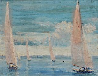 Max Kuehne (American, 1880-1968)  Sailing
