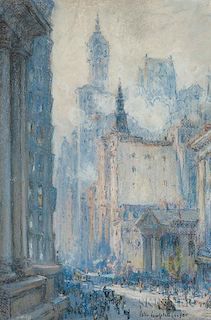 Colin Campbell Cooper (American, 1856-1937)  Broadway, New York