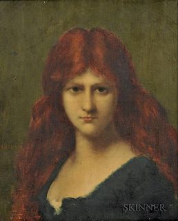 Jean Jacques Henner (French, 1829-1905)  Portrait of a Redhead