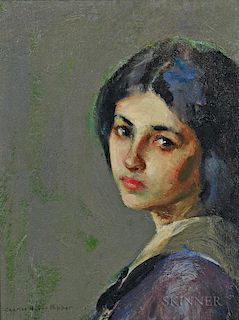 Charles Hovey Pepper (American, 1864-1950)  Study in Gray/A Young Woman