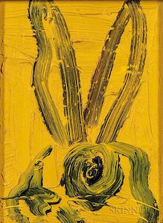 Hunt Slonem (American, b. 1951)  Yellow Bunny