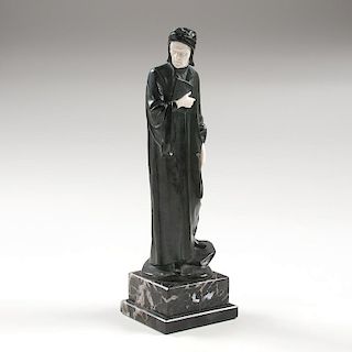 Bronze and Ivory Figure of a Man, Signed Bauer