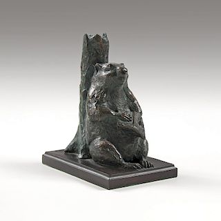 Laurence Isard (American, 1932-2009) Rowfant Club Bronze Candlestick