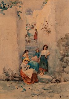 Arnaldo De Lisio (Italian, 1869-1949) Watercolor