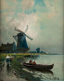 Dutch School Oil on Canvas, signed von Stahl
