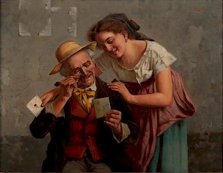 Jules Zermati (Italian, act. 1880-1920) Oil on Canvas
