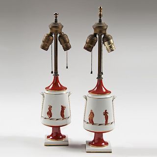 Pair Art Deco Lamps