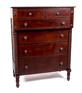 Ohio Cherry Chest of Drawers attributed to Fairfield County