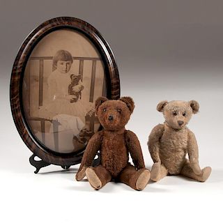 Mohair Teddy Bears, Plus, Lot of Three