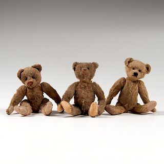German Teddy Bears, Lot of Three
