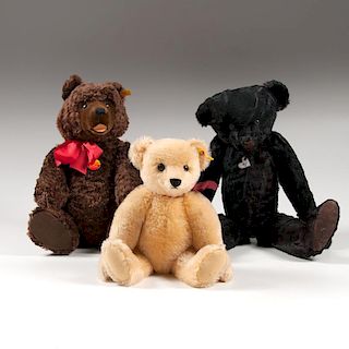 Steiff Reproduction Teddy Bears, Plus, Lot of Three