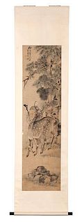 Chinese Scroll, Watercolor  